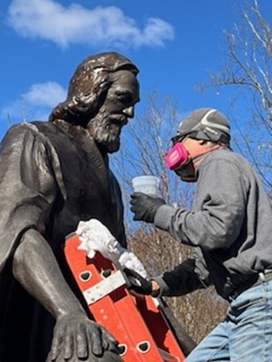 sculpture cleaning and protective coating 1